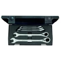 Gedore 5-Piece Ratchet Spanner Set, 8 to 19 mm, Vanadium Steel, Chrome Finish, Germany 7 UR-005
