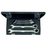 Gedore 5-Piece Ratchet Spanner Set, 8 to 19 mm, Vanadium Steel, Chrome Finish, Germany 7 UR-005
