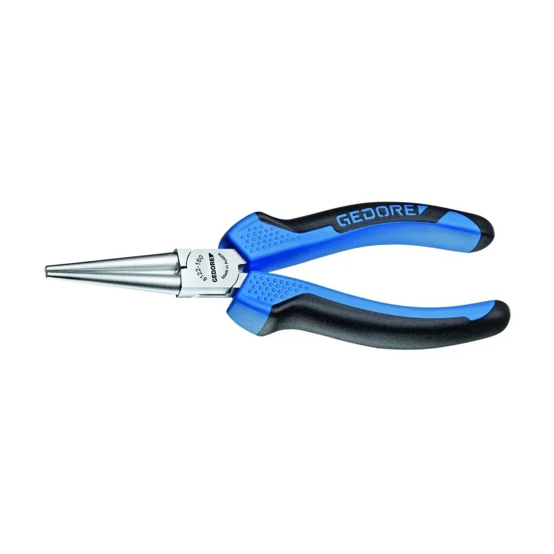 Gedore Steel Round Nose Plier 160mm Overall Length, 48mm Jaw, ESD Safe 8122-160 JC