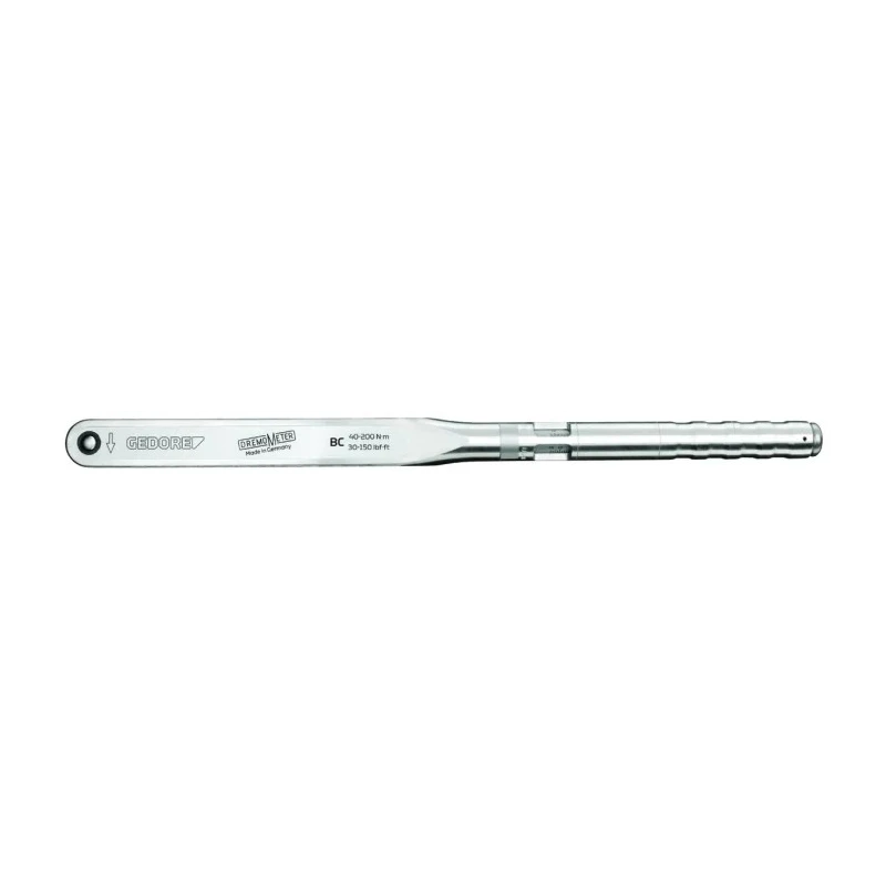 Gedore Click Torque Wrench, Mechanical, 40 To 200 Nm Torque Range, 1/2 in Square Drive, 551mm Length, Aluminium, DIN 8573-00