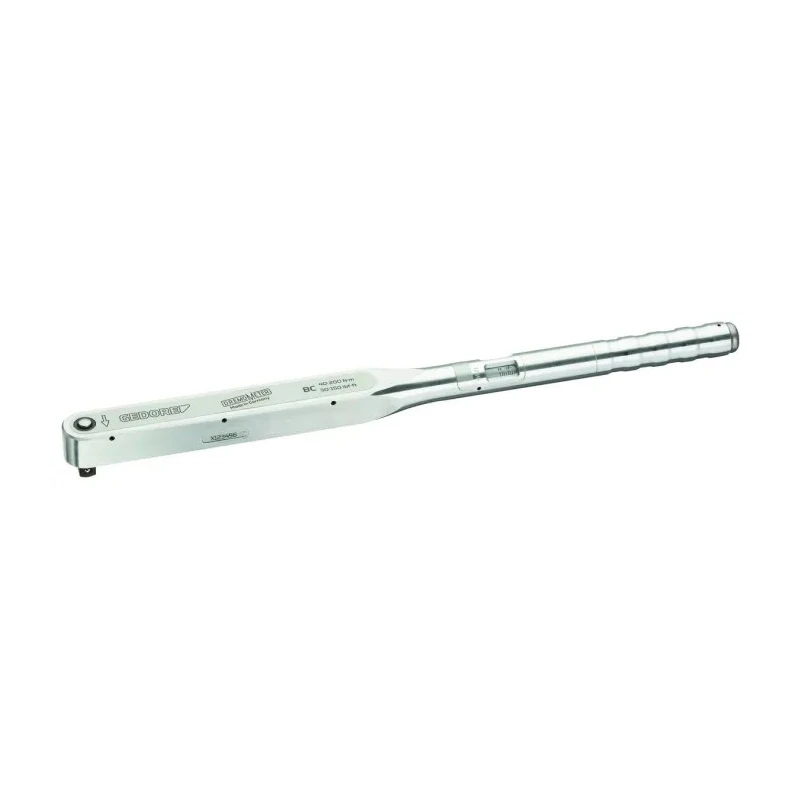 Gedore Click Torque Wrench, Mechanical, 40 To 200 Nm Torque Range, 1/2 in Square Drive, 551mm Length, Aluminium, DIN 8573-00