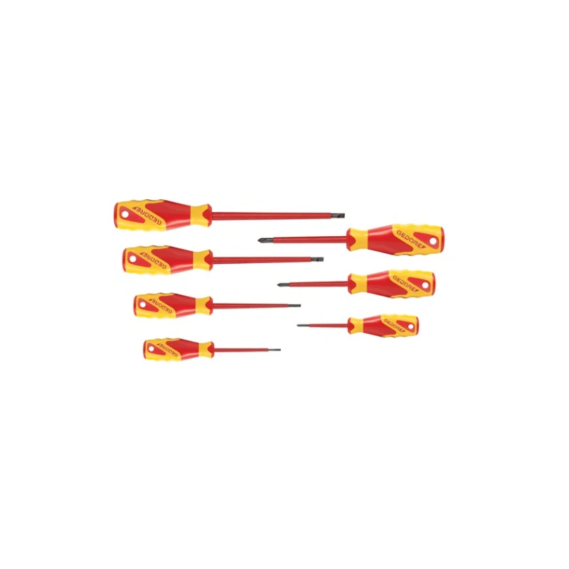 Gedore Insulated Phillips and Slotted Screwdriver Set 7-Piece VDE 2170-2160 PH-077