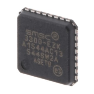 Microchip Transceiver IC USB3300-EZK, 1-Channel, 3.3V Power Supply, USB 2.0 Protocol, 32-Pin QFN Package USB3300-EZK