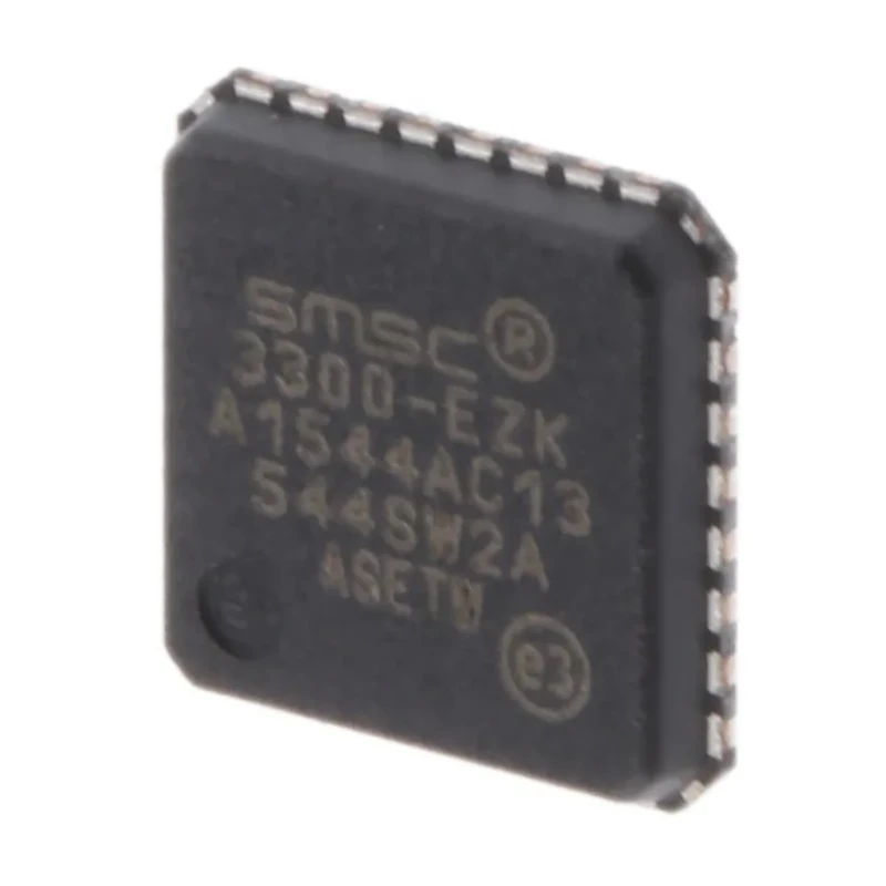 Microchip Transceiver IC USB3300-EZK, 1-Channel, 3.3V Power Supply, USB 2.0 Protocol, 32-Pin QFN Package USB3300-EZK