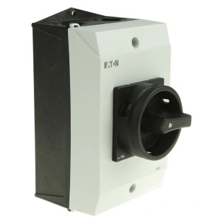 Eaton 3-Pole Surface Isolator Switch IP65, 25A, 13 kW, Black Handle 