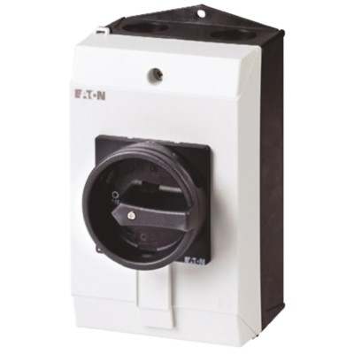 Eaton 3-Pole Surface Mount Isolator Switch IP65, 100A, 50 kW, Rotary Handle, P3-100 Series 