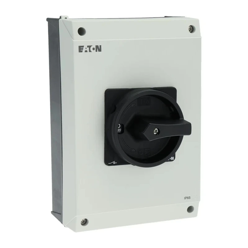 Eaton 3-Pole Surface Mount Isolator Switch IP65, 100A, 50 kW, Rotary Handle, P3-100 Series 