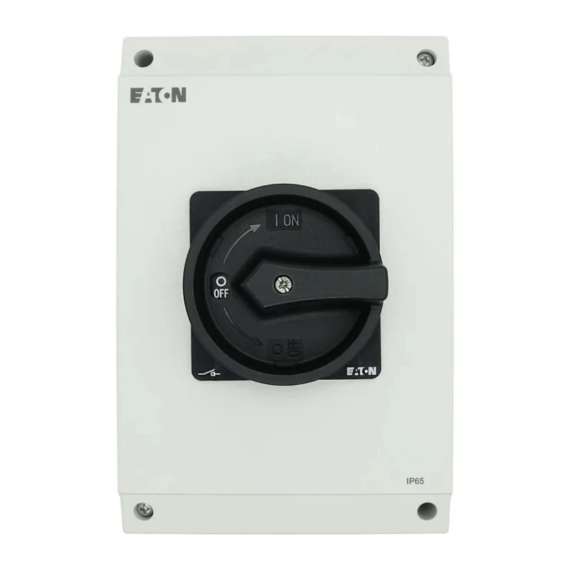 Eaton 3-Pole Surface Mount Isolator Switch IP65, 100A, 50 kW, Rotary Handle, P3-100 Series 