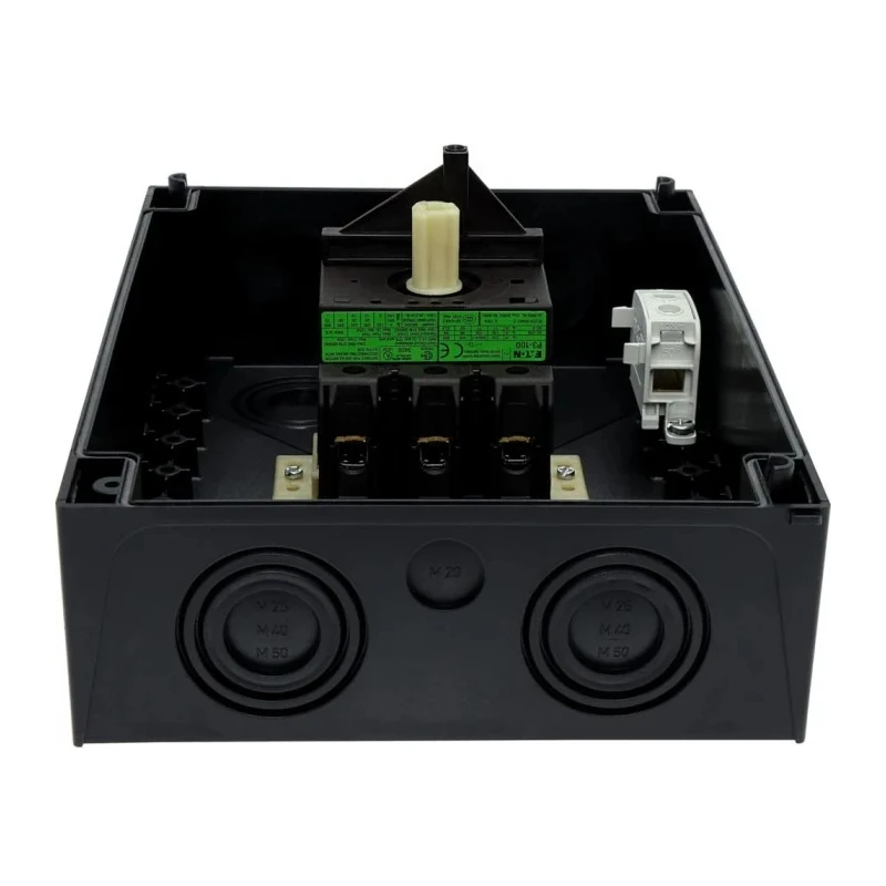 Eaton 3-Pole Surface Mount Isolator Switch IP65, 100A, 50 kW, Rotary Handle, P3-100 Series 