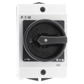 Eaton 3-Pole Surface Mount Isolator Switch, IP65, 20A, 5.5 kW, Black Handle, Model 