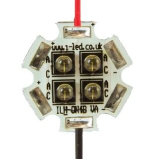 Intelligent LED Solutions OSLON Black PowerStar 850 nm IR LED Array PCB Surface Mount 4 LEDs ILH-IO04-85SL-SC201-WIR200.