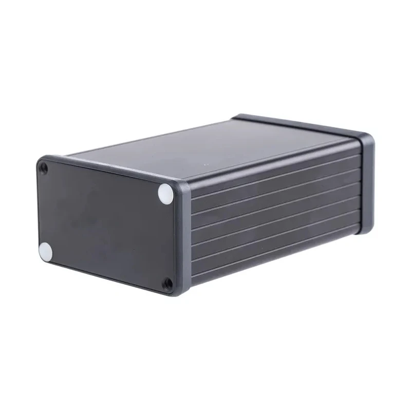 Hammond 1455 Series Aluminium Enclosure IP54 Black Lid 43 mm x 120 mm x 78 mm 