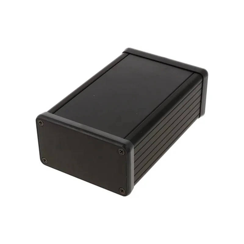 Hammond 1455 Series Aluminium Enclosure IP54 Black Lid 43 mm x 120 mm x 78 mm 