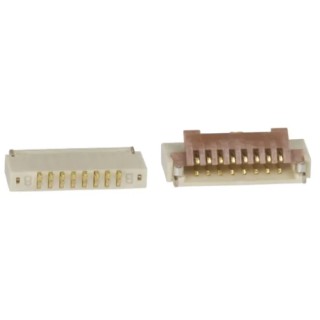 Hirose FH19 0.5 mm Pitch 8 Way Right Angle Female FPC Connector, Surface Mount, Solder Termination 