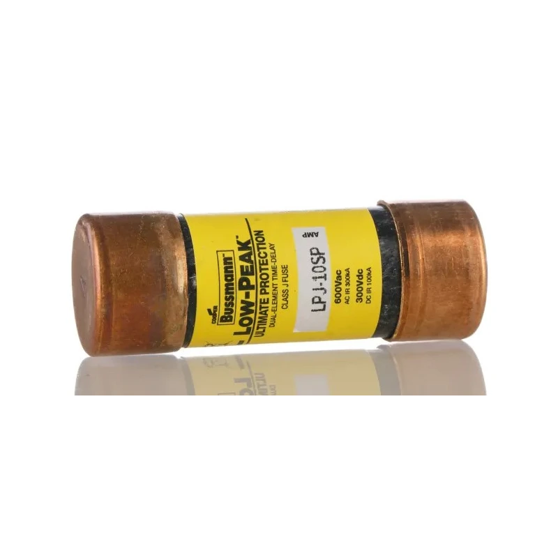 Eaton 10A Time Delay T Cartridge Fuse 600V AC 21x57 mm Ceramic Housing LPJ-10SP
