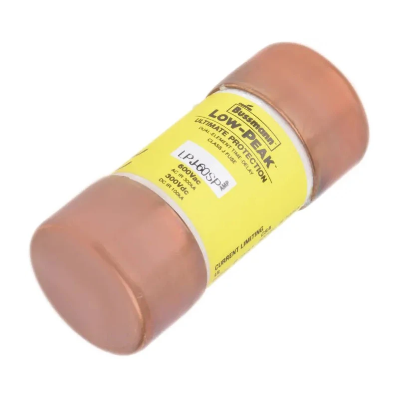 Eaton 60A Time Delay Dual-Element Cartridge Fuse 25 x 60 mm, 600V AC, High Breaking Capacity LPJ-60SP