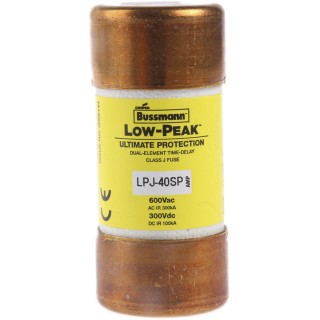 Eaton 40A Time Delay T-Speed Cartridge Fuse 600V AC 25 x 60 mm LPJ-40SP