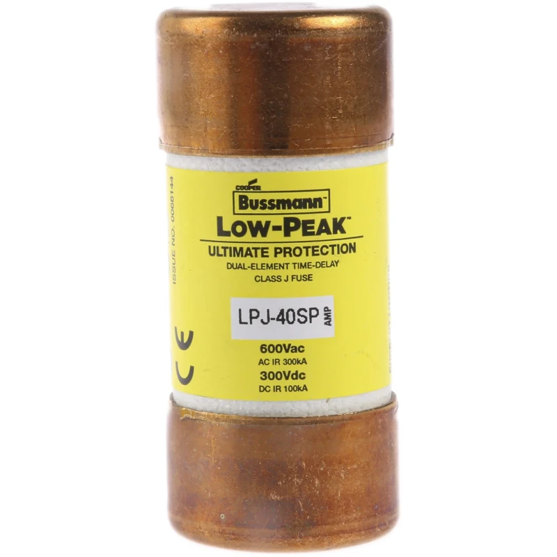 Eaton 40A Time Delay T-Speed Cartridge Fuse 600V AC 25 x 60 mm LPJ-40SP