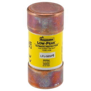 Eaton 50A Time Delay Cartridge Fuse, 600V AC, 25 x 60 mm, High Breaking Capacity LPJ-50SP
