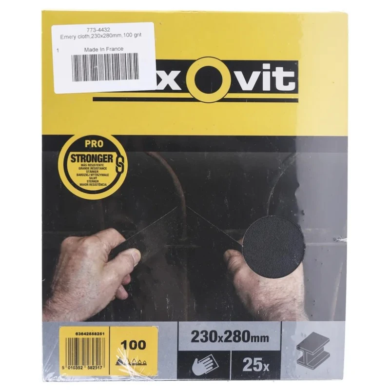 Flexovit Aluminium Oxide Medium Grade Power Sanding Sheet 280mm x 230mm P100 Grit 63642558251