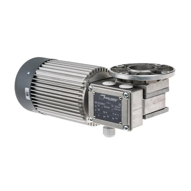 Mini Motor MC Reversible Worm AC Geared Motor 180 W 3 Phase 24-Pole 230V, 400 V Foot, Flange Mounting MC 440P3T 15 B5