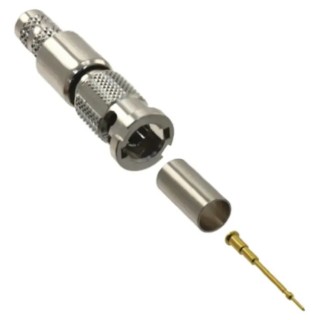 Amphenol RF HD-BNC Series Coaxial Connector Cable Male HD BNC Connector 75 Ω Straight Body Crimp 034-1033