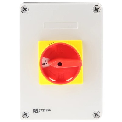 RS PRO 4-Pole Panel Mount Isolator Switch, IP65, 32A, 15 kW IP65