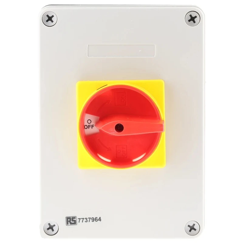 RS PRO 4-Pole Panel Mount Isolator Switch, IP65, 32A, 15 kW IP65