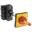 RS PRO 6-Pole DIN Rail Isolator Switch Red Handle IP65 Rated 40A 22kW IP65