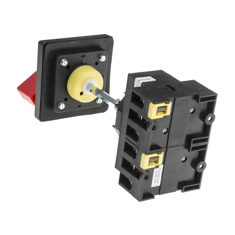 RS PRO 6-Pole DIN Rail Isolator Switch Red Handle IP65 Rated 40A 22kW IP65