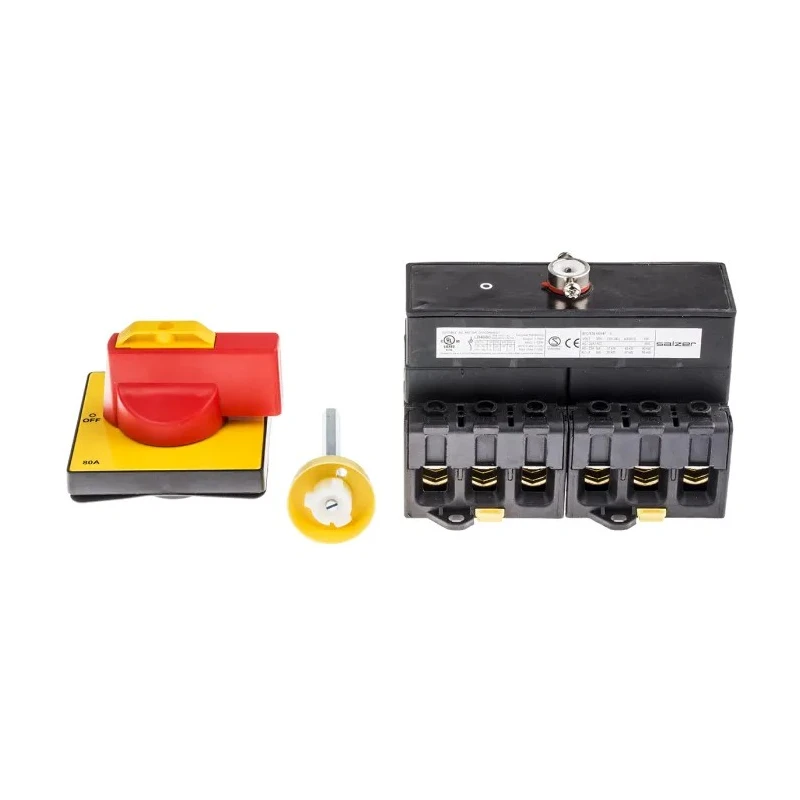 RS PRO 6-Pole DIN Rail Isolator Switch IP65, 80A, 90 kW IP65