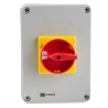 RS PRO 4-Pole Panel Mount Isolator Switch, IP65, 40A, 18.5 kW, Red Handle IP65