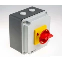 RS PRO 4-Pole Panel Mount Isolator Switch IP65, 25A, 11 kW, 690V AC, Red Handle IP65