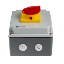 RS PRO 4-Pole Panel Mount Isolator Switch IP65, 25A, 11 kW, 690V AC, Red Handle IP65