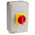 RS PRO 3-Pole Panel Mount Isolator Switch IP54, 25A, 11 kW, 690V AC, Red Handle IP54