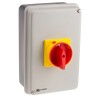 RS PRO 3-Pole Panel Mount Isolator Switch IP54, 25A, 11 kW, 690V AC, Red Handle IP54