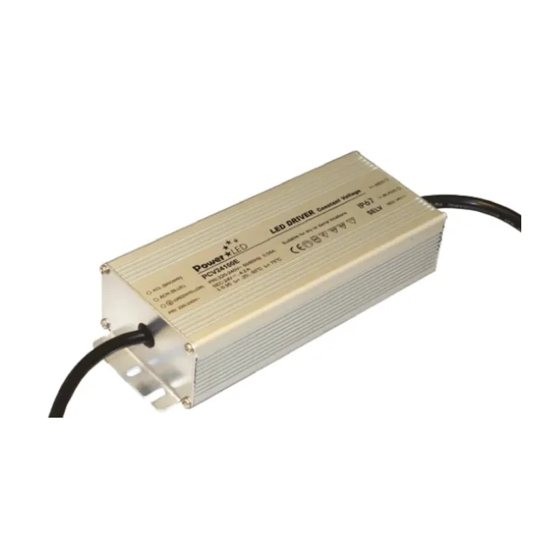 PowerLED IP65 5 Output Constant Voltage LED Driver, 24V, 100W, 4.2A, AC Input, Screw Mount 