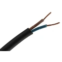 RS PRO 2 Core Power Cable, Black 1mm² 60°C 100m Chlorinated Polyethylene 773-9020