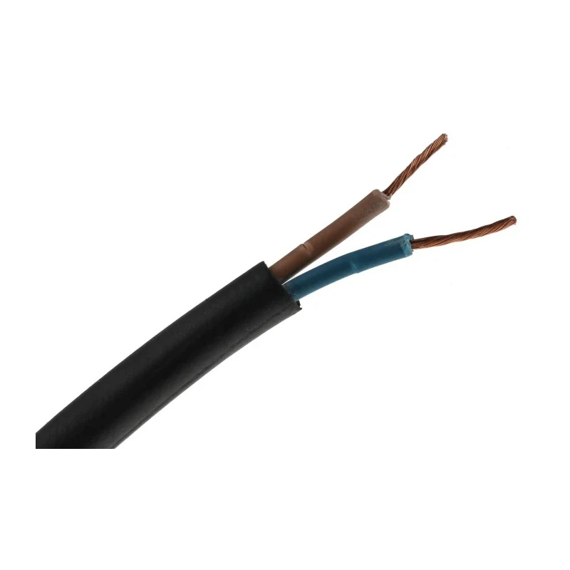 RS PRO 2 Core Power Cable, Black 1mm² 60°C 100m Chlorinated Polyethylene 773-9020