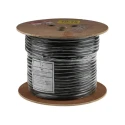 RS PRO 2 Core Power Cable, Black 1mm² 60°C 100m Chlorinated Polyethylene 773-9020