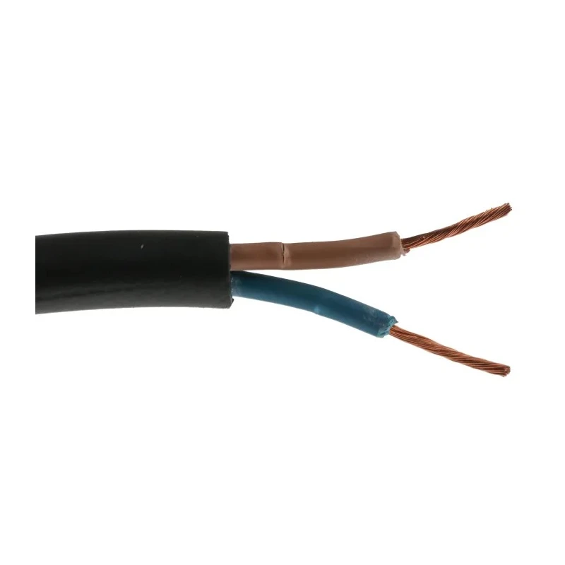RS PRO 2 Core Power Cable, Black 1mm² 60°C 100m Chlorinated Polyethylene 773-9020
