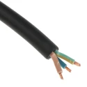 RS PRO 3 Core Power Cable Black 1.5mm² 450/750V CPE Jacket 60°C 100m 773-9045