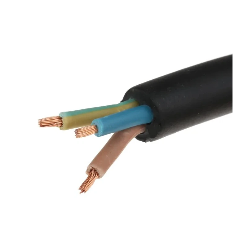RS PRO 3 Core Power Cable Black 1.5mm² 450/750V CPE Jacket 60°C 100m 773-9045