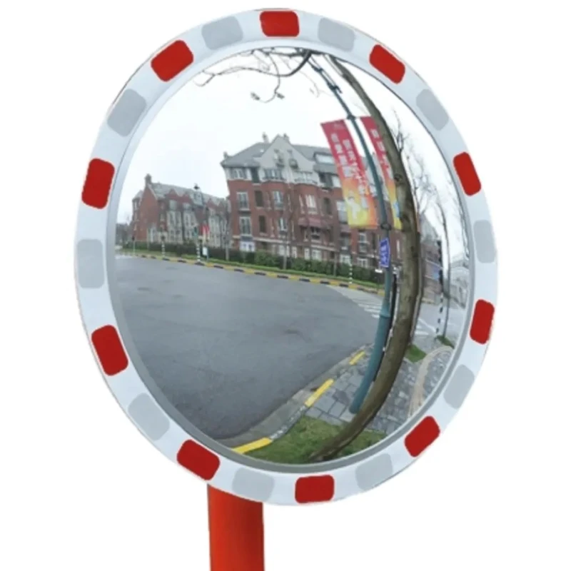 RS PRO Acrylic Indoor Circular Reflecting Safety Mirror with Red and White Reflective Strips 773-9724