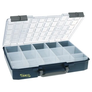 Raaco Adjustable Compartments Plastic Compartment Box Blue 79mm x 413mm x 330mm 136310