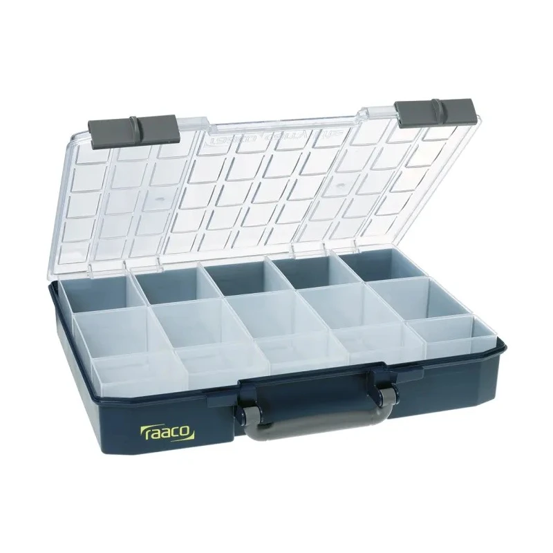 Raaco Adjustable Compartments Plastic Compartment Box Blue 79mm x 413mm x 330mm 136310