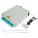 Telegartner 6 Port LC Duplex Multimode Fibre Optic Patch Panel Zinc Plated Sheet Steel Flat Panel 125x140x35 mm H82050K0005