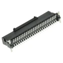 ERNI SMC Series Straight Surface PCB Header, 50 Contacts, 1.27 mm Pitch, 2 Row, Shrouded 063210 / 063210-E