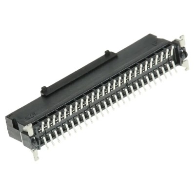 ERNI SMC Series Straight Surface PCB Header, 50 Contacts, 1.27 mm Pitch, 2 Row, Shrouded 063210 / 063210-E