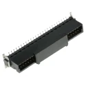 ERNI SMC Series Straight Surface PCB Header, 50 Contacts, 1.27 mm Pitch, 2 Row, Shrouded 063210 / 063210-E